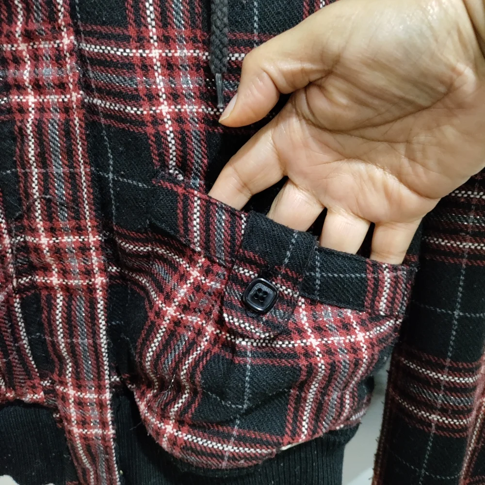 Roxy plaid quilted jacket coat vintage 90s Y2K size Medium juniors